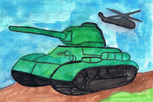 Танк для рисования детям