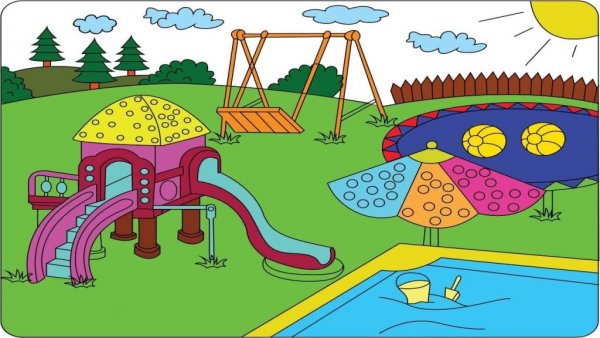 Рисунки детских площадок
