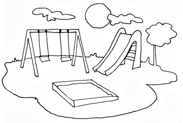 Рисование детской площадки