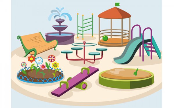 Рисование детской площадки
