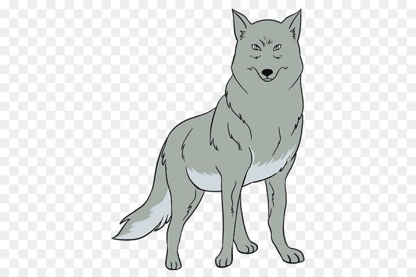 Волк рисунок детский