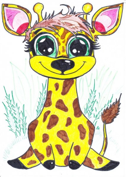 Изображение жирафа для детей