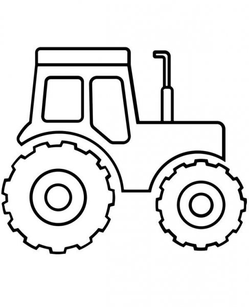 Трактор трафарет