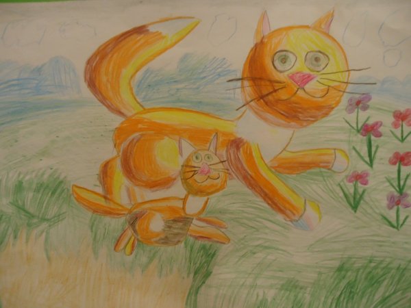 Детские рисунки кошек