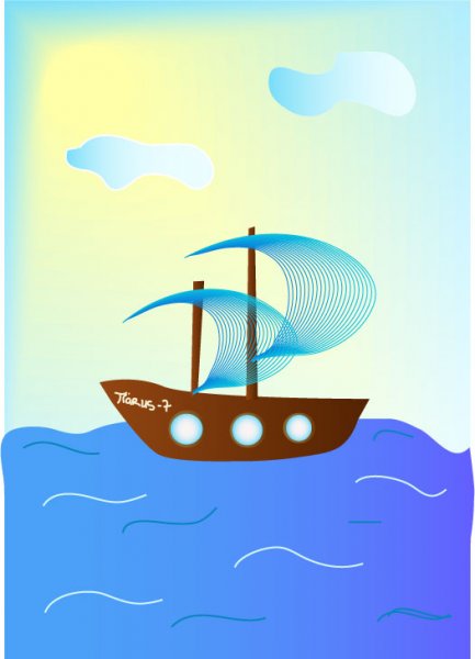 Кораблик рисунок
