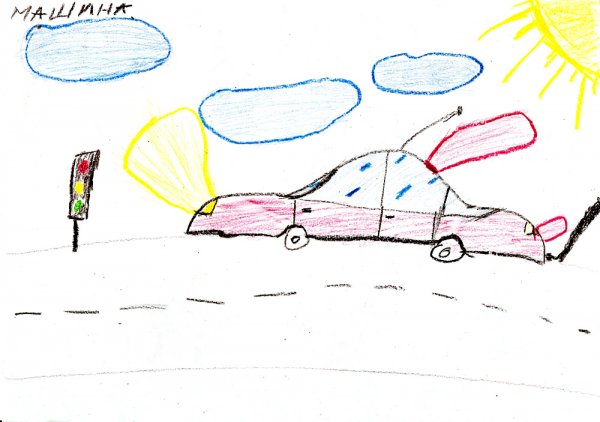 Детские рисунки машин