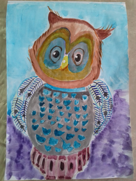Рисование с детьми Сова