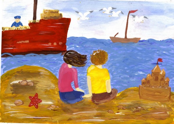 Детские рисунки моря
