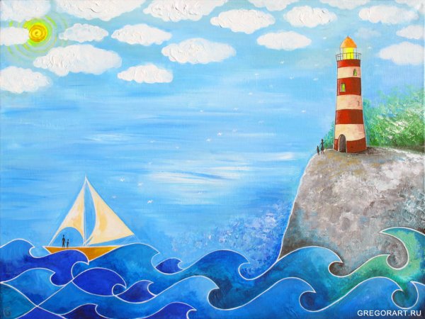 Морской пейзаж в детском саду