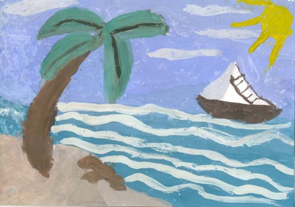 Детские рисунки моря