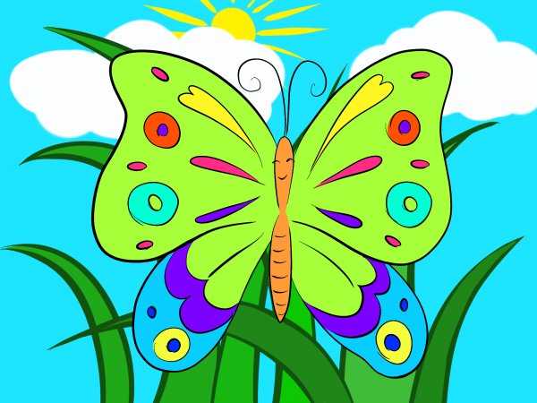 Рисование бабочки