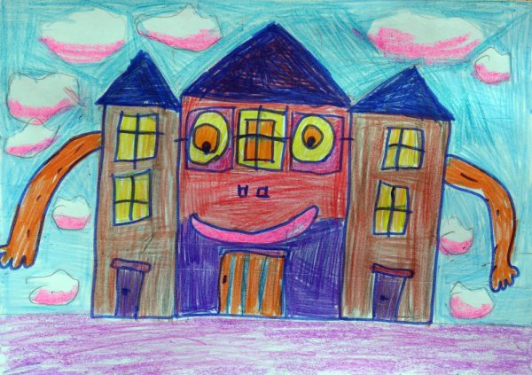 Детский рисунок домик