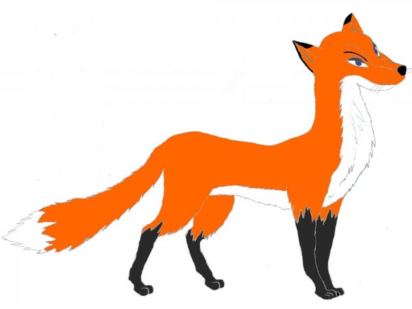 Лиса рисунок для детей