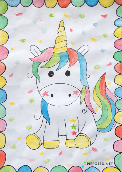 Рисовать единорожку детям