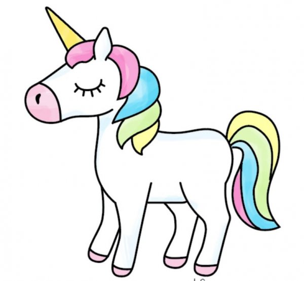 Рисунки единорога легкие