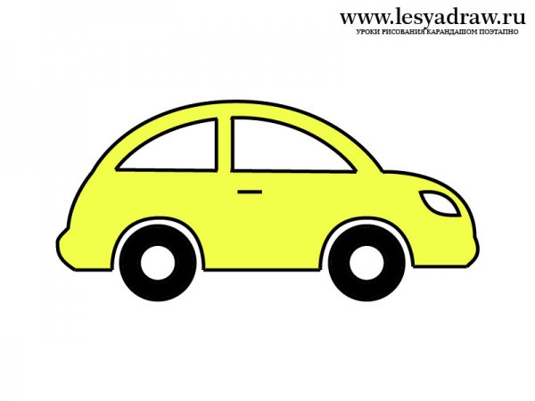 Рисование автомобиля для детей