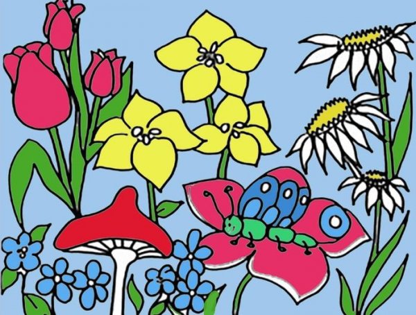 Цветок рисунок для детей