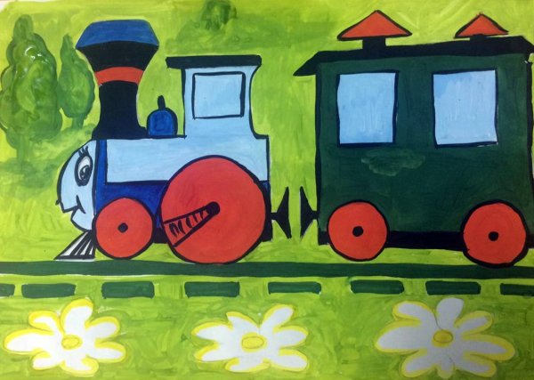 Поезд рисунок