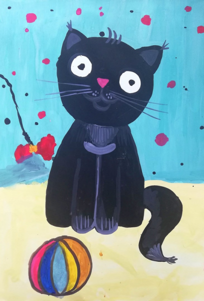 Детские рисунки котов