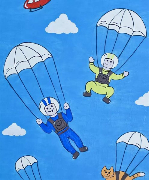 Рисование парашют
