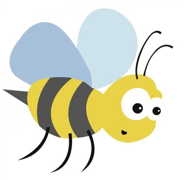 Пчелка на белом фоне