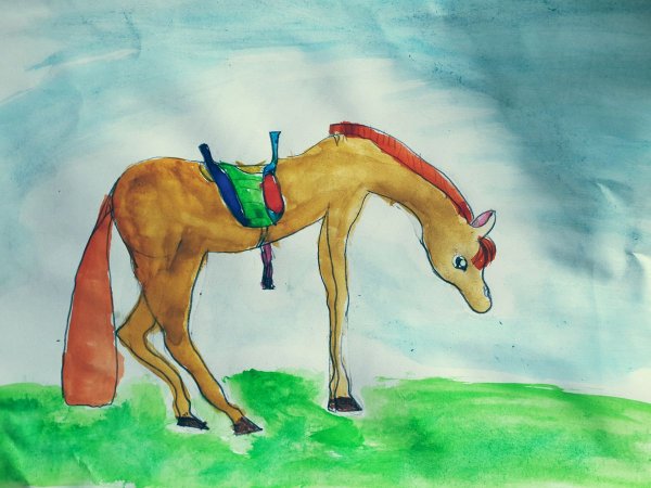Детские рисунки лошадок