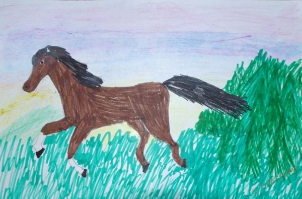 Детские рисунки лошадей