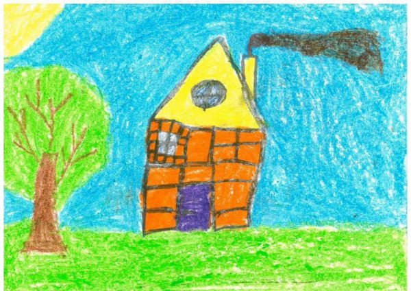 Детский рисунок домик