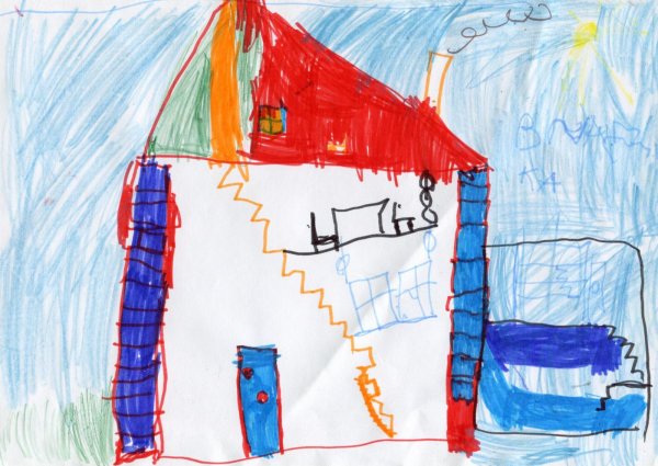 Дом детский рисунок