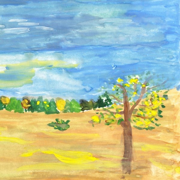 Пейзаж для рисования для детей