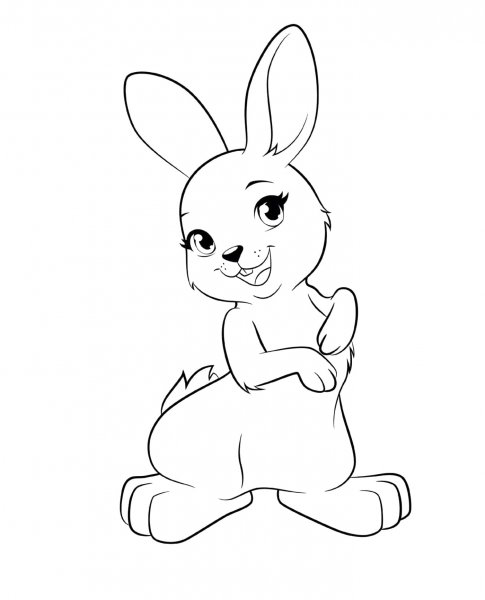 Зайка рисунок для детей