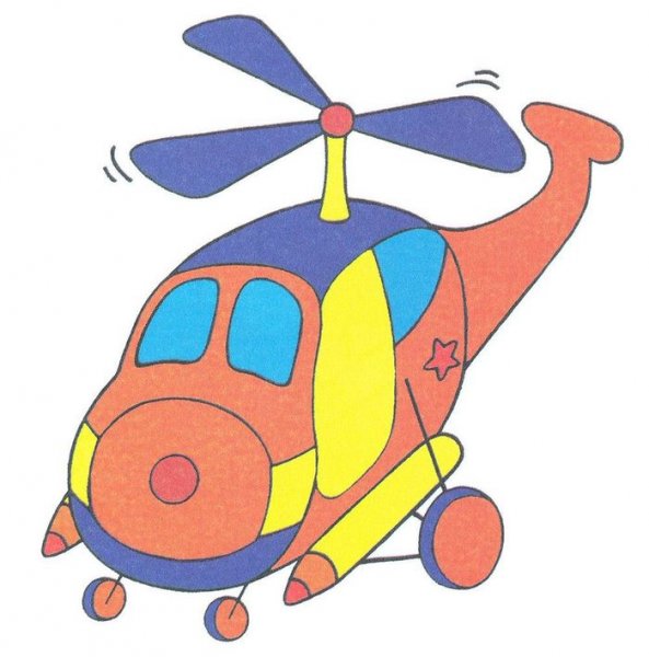 Рисование вертолета для детей