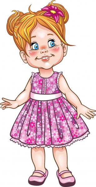 Девочка на белом фоне