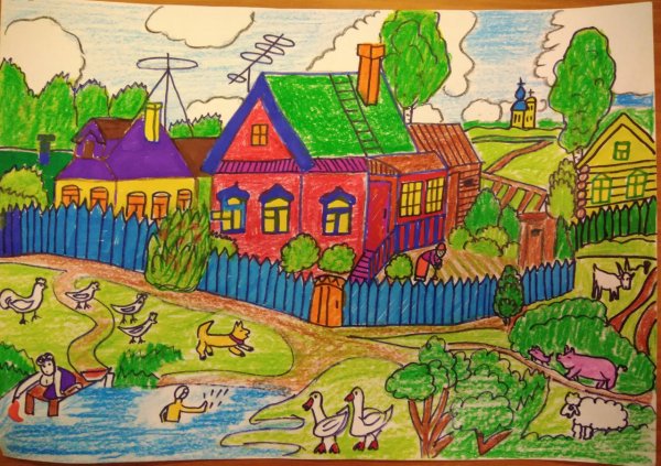 Рисунок город детства