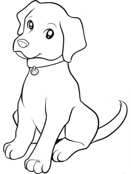 Щенок для раскрашивания