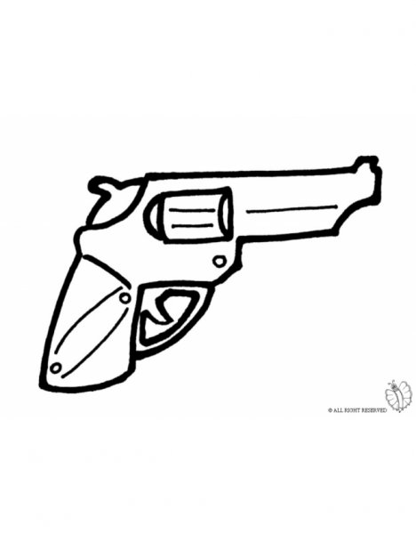 Пистолет раскраска для детей