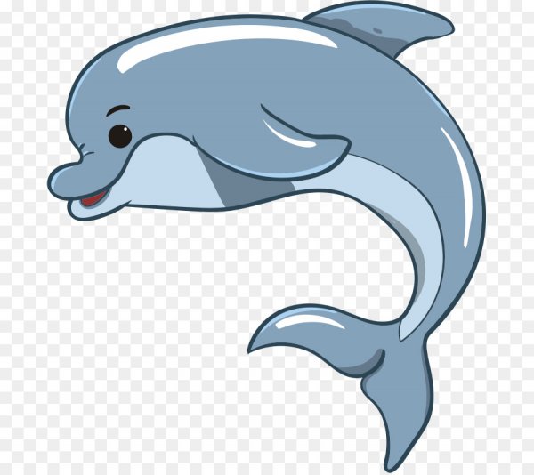 Дельфин мультяшный