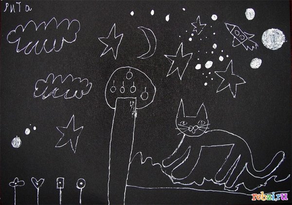 Рисунки мелом