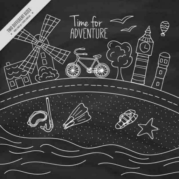 Детские рисунки на грифельной доске