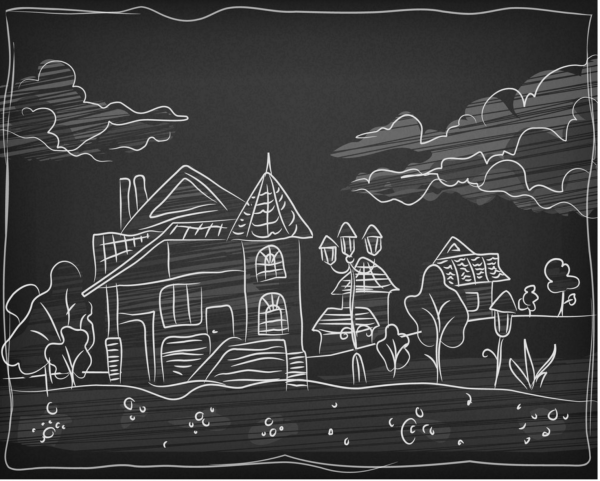 Детские рисунки мелом