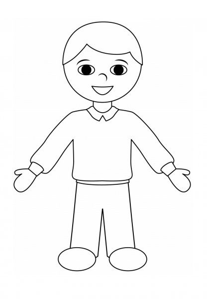 Человек раскраска для малышей