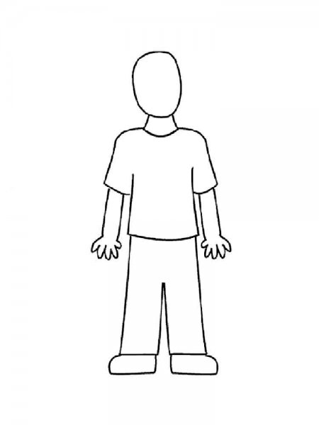 Человек раскраска для детей