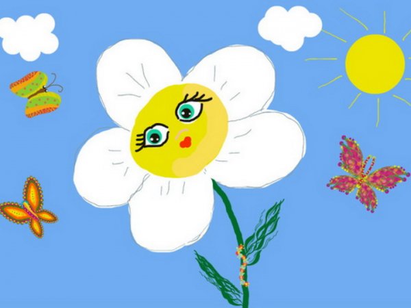 Рисуем ромашки с детьми