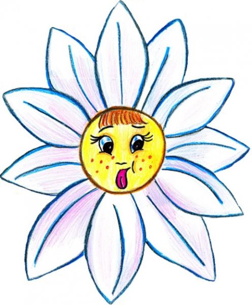 Ромашка рисовать