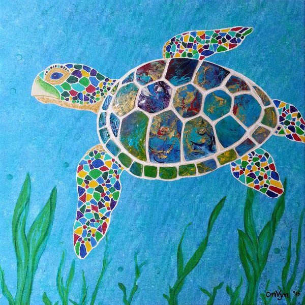 Рисование морская черепаха