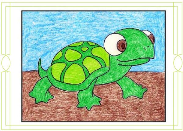 Рисунки черепахи для срисовки