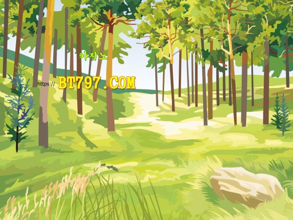 Мультяшный пейзаж природы