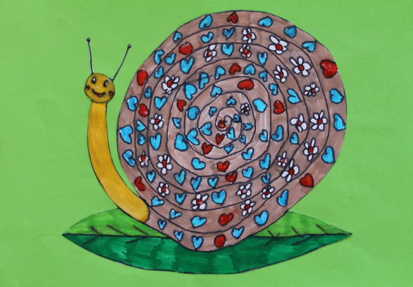 Улитка фломастерами