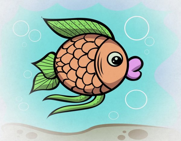 Рыбка мультяшная