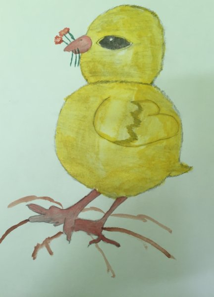 Рисование цыпленок для малышей